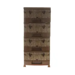 دراور 4طبقه لارج BL هوم کت طرح چوب 🟢 قیمت : 880,000&nbsp;تومان - فروشگاه آنلاین نیک سرا