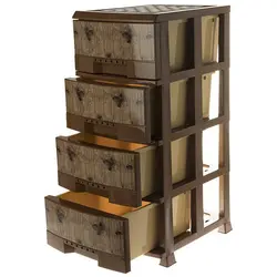 دراور 4طبقه لارج BL هوم کت طرح چوب 🟢 قیمت : 880,000&nbsp;تومان - فروشگاه آنلاین نیک سرا