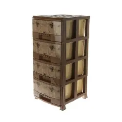 دراور 4طبقه لارج BL هوم کت طرح چوب 🟢 قیمت : 880,000&nbsp;تومان - فروشگاه آنلاین نیک سرا