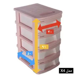 دراور چهار طبقه ممتازپلاستیک X4 🟢 قیمت : 920,000&nbsp;تومان - فروشگاه آنلاین نیک سرا