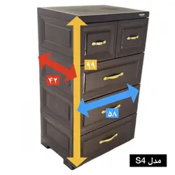 دراور ممتاز پلاستیک چهار طبقه 5 کشو S4 🟢 قیمت : 1,550,000&nbsp;تومان - فروشگاه آنلاین نیک سرا