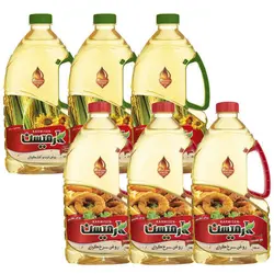 روغن ذرت و آفتابگردان و روغن سرخ کردنی پایه کنجد کارمیسن - 1700 میلی لیتر بسته 6 عددی