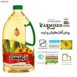 روغن ذرت و آفتابگردان و روغن سرخ کردنی پایه کنجد کارمیسن - 1700 میلی لیتر بسته 6 عددی