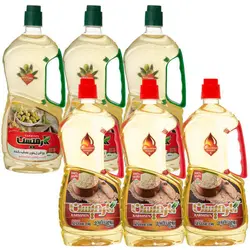 روغن زیتون تصفیه سرخ کردنی و روغن کنجد تصفیه کارمیسن- 920 میلی لیتر مجموعه 6 عددی