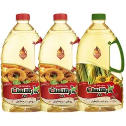روغن سرخ کردنی پایه کنجد و روغن ذرت آفتابگردان - 1700 میلی لیتر بسته 3 عددی