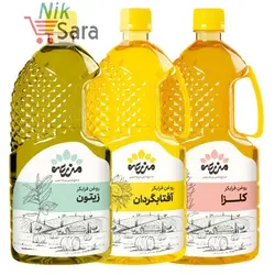 روغن زیتون فرابکر و روغن آفتابگردان فرابکر و روغن کلزا فرابکر مزرعه جنوبی - 1 لیتر بسته سه عددی 🟢 قیمت : 432,900 تومان - فروشگاه آنلاین نیک سرا