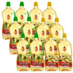 روغن ذرت و آفتابگردان و روغن ذرت کانولا کارمیسن حجم 920 میلی لیتر بسته 12 عددی