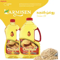 روغن کنجد خالص تصفیه و روغن ذرت کارمیسن _ 1.7 لیتر مجموعه 3 عددی