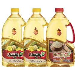روغن کنجد خالص تصفیه و روغن ذرت کانولا کارمیسن - 1.7 لیتر مجموعه 3 عددی