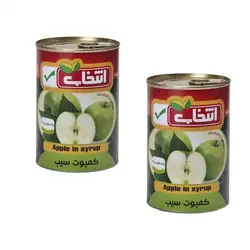 کمپوت سیب انتخاب - 420 گرم بسته 2 عددی 🟢 قیمت : 0&nbsp;تومان - فروشگاه آنلاین نیک سرا