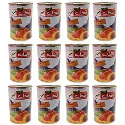 کمپوت هلو انتخاب - 420 گرم بسته 12 عددی 🟢 قیمت : 335,000&nbsp;تومان - فروشگاه آنلاین نیک سرا