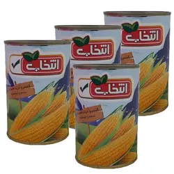 کنسرو ذرت شیرین انتخاب - 420 گرم بسته 4 عددی 🟢 قیمت : 0&nbsp;تومان - فروشگاه آنلاین نیک سرا