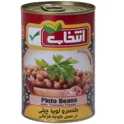 کنسرو لوبیا چیتی با سس گوجه فرنگی انتخاب - 420 گرم 🟢 قیمت : 0 تومان - فروشگاه آنلاین نیک سرا