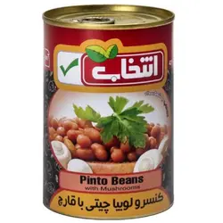 کنسرو لوبیا چیتی با قارچ انتخاب - 420 گرم 🟢 قیمت : 0 تومان - فروشگاه آنلاین نیک سرا