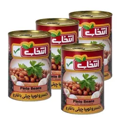 کنسرو لوبیا چیتی با قارچ انتخاب - 420 گرم بسته 4 عددی 🟢 قیمت : 0&nbsp;تومان - فروشگاه آنلاین نیک سرا