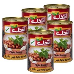 کنسرو لوبیا چیتی با قارچ انتخاب - 420 گرم بسته 5 عددی 🟢 قیمت : 0 تومان - فروشگاه آنلاین نیک سرا