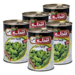 کنسرو لوبیا سبز انتخاب - 420 گرم بسته 5 عددی 🟢 قیمت : 0 تومان - فروشگاه آنلاین نیک سرا