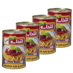 کنسرو مایه ماکارونی انتخاب - 420 گرم بسته 4 عددی 🟢 قیمت : 115,000&nbsp;تومان - فروشگاه آنلاین نیک سرا
