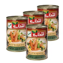 کنسرو مخلوط سبزیجات انتخاب - 420 گرم بسته 4 عددی 🟢 قیمت : 0&nbsp;تومان - فروشگاه آنلاین نیک سرا