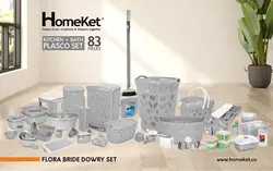 سرویس جهیزیه 83 پارچه فلورا هوم کت