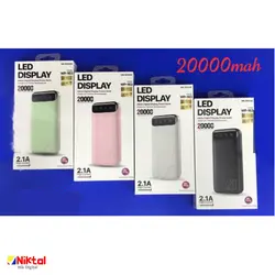 پاور بانک 20000mAh دبلیو کی دیزاین مدل WP-163