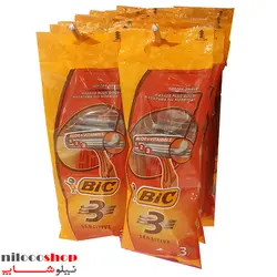 خود تراش 3 لبه بیک مدل sensitive بسته 4 عددی