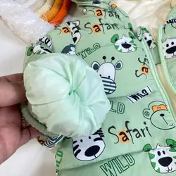 کاپشن پشم شیشه پسرانه طرح حیوانات