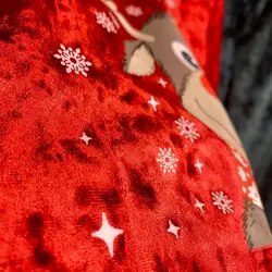 بلوز شلوار مخمل مدل گوزن مناسب یلدا