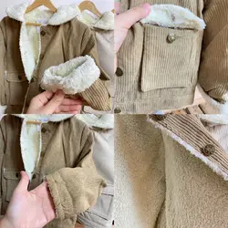 کاپشن مخمل کبریتی داخل خز (پسرانه،دخترانه)1تا2.5سال