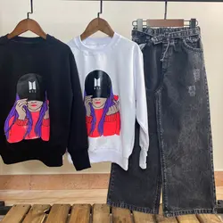 بلوز دورس فینگردار مدل BTS مناسب4تا6سال