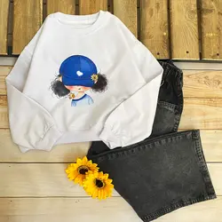 کراپ آستین بلند دخترانه