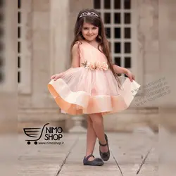 پیراهن پرنسسی دخترانه بهمراه کیف