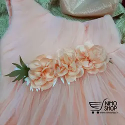 پیراهن پرنسسی دخترانه بهمراه کیف