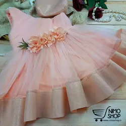 پیراهن پرنسسی دخترانه بهمراه کیف