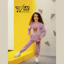 بلوز شلوار دورس دخترانه مدل پروانه