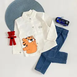 شومیز و شلوار جین پسرانه مدل ببر