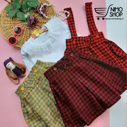 بلوز و دامن بند دار دخترانه مدل نغمه