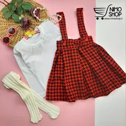 بلوز و دامن بند دار دخترانه مدل نغمه