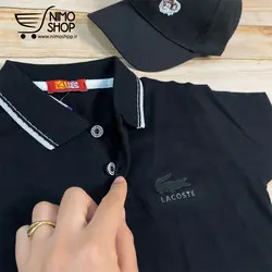 تیشرت یقه دار مشکی پسرانه