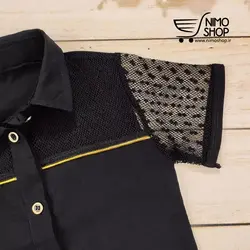 شومیز مشکی دخترانه آستین تور