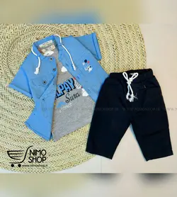 سه تیکه بیرونی پسرانه مدل فیل و بادکنک