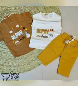 سه تیکه بیرونی پسرانه مدل فیل و بادکنک