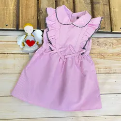 پیراهن دخترانه کمربند دار مدل مهگل