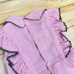 پیراهن دخترانه کمربند دار مدل مهگل