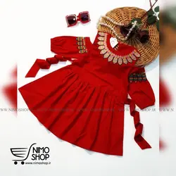 سارافون دخترانه سرخپوستی گلدوزی شده