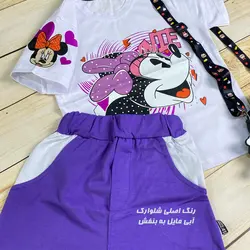 ست تیشرت و شلوارک دخترانه میکی موس