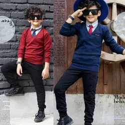 بلوز دو یقه کراواتی (سایز بزرگ)