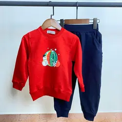 بلوز شلوار یلدایی بچه گانه مدل هندوانه