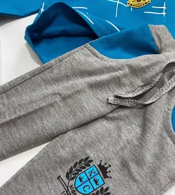 ست بلوز یقه دار و شلوار پسرانه