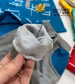 ست بلوز یقه دار و شلوار پسرانه